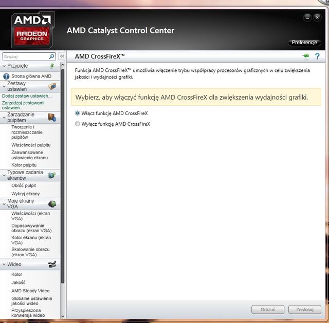 На этом этапе мы включаем функции AMD CrossFireX , сохраняем настройки с помощью кнопки « Применить », после чего наши видеокарты уже будут работать в режиме CrossFire